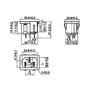 ซ็อกเก็ตไฟกระแสสลับ AC-05 250V 10A 3ขาสำหรับช่องเสียบไฟฟ้าคอมพิวเตอร์ในรถยนต์ - Product Image 4