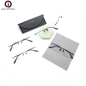 Chất lượng cao tinh khiết <span class=keywords><strong>Titanium</strong></span> khung Trọng lượng nhẹ không có vành kính khung người đàn ông kính mắt - Product Image 2