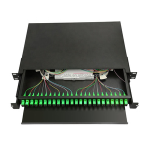 ftth optical mini rotary odf 1u 2u terminal box mpo 4 6 8 puertos 12 96 144 core 48 <strong>port</strong> lc sc rack mount 24 fiber <strong>patch</strong> <strong>panel</strong> - Product Image 1