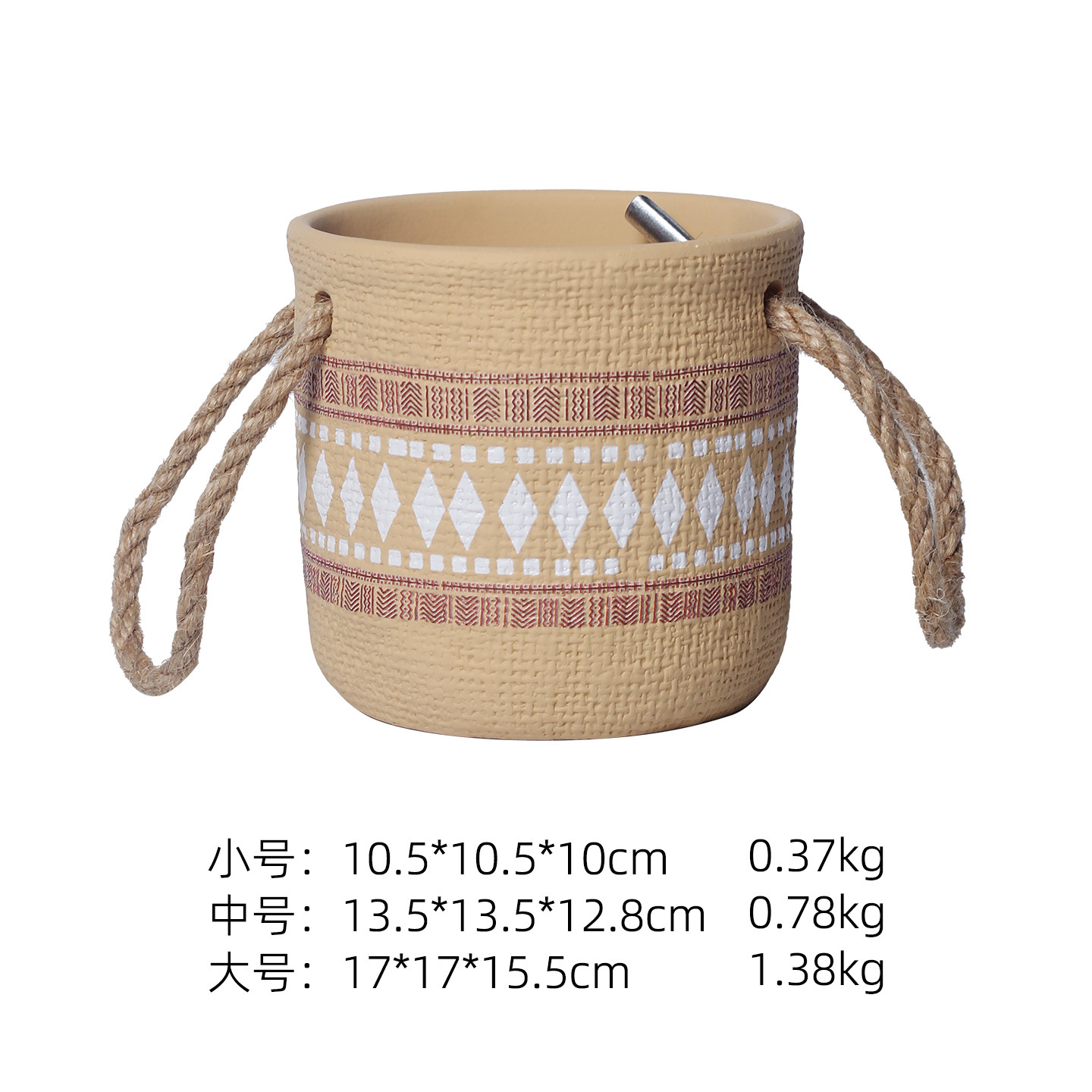 Pot de fleur en céramique blanche Ak800-sans châssis