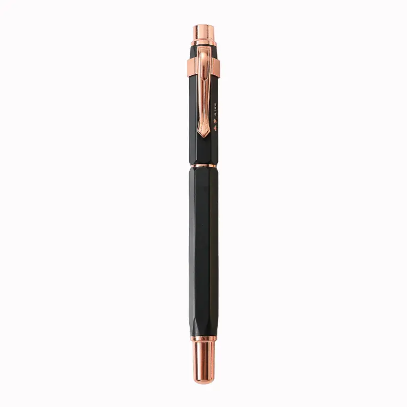 2024 vie éternelle hexagonale métal signature stylo or rose affaires bijou stylo cadeau d'entreprise étudiant bureau stylo neutre