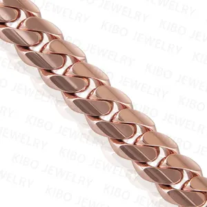 KIBOヒップホップリアルピュア14Kソリッドゴールドキューバリンクチェーンメンズヒップホップネックレスマイアミチェーン - Product Image 2