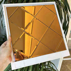 Tự dính 30x30cm vuông vát cạnh gương Ốp tường để trang trí nhà - Product Image 3