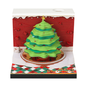 Ready to Ship <strong>Notepad</strong> <strong>Cube</strong> Diy <strong>Paper</strong> Craft Christmas Tree Gift Set Magic Notes Custom 3D <strong>Memo</strong> Pad for Dropshipping - Product Image 1