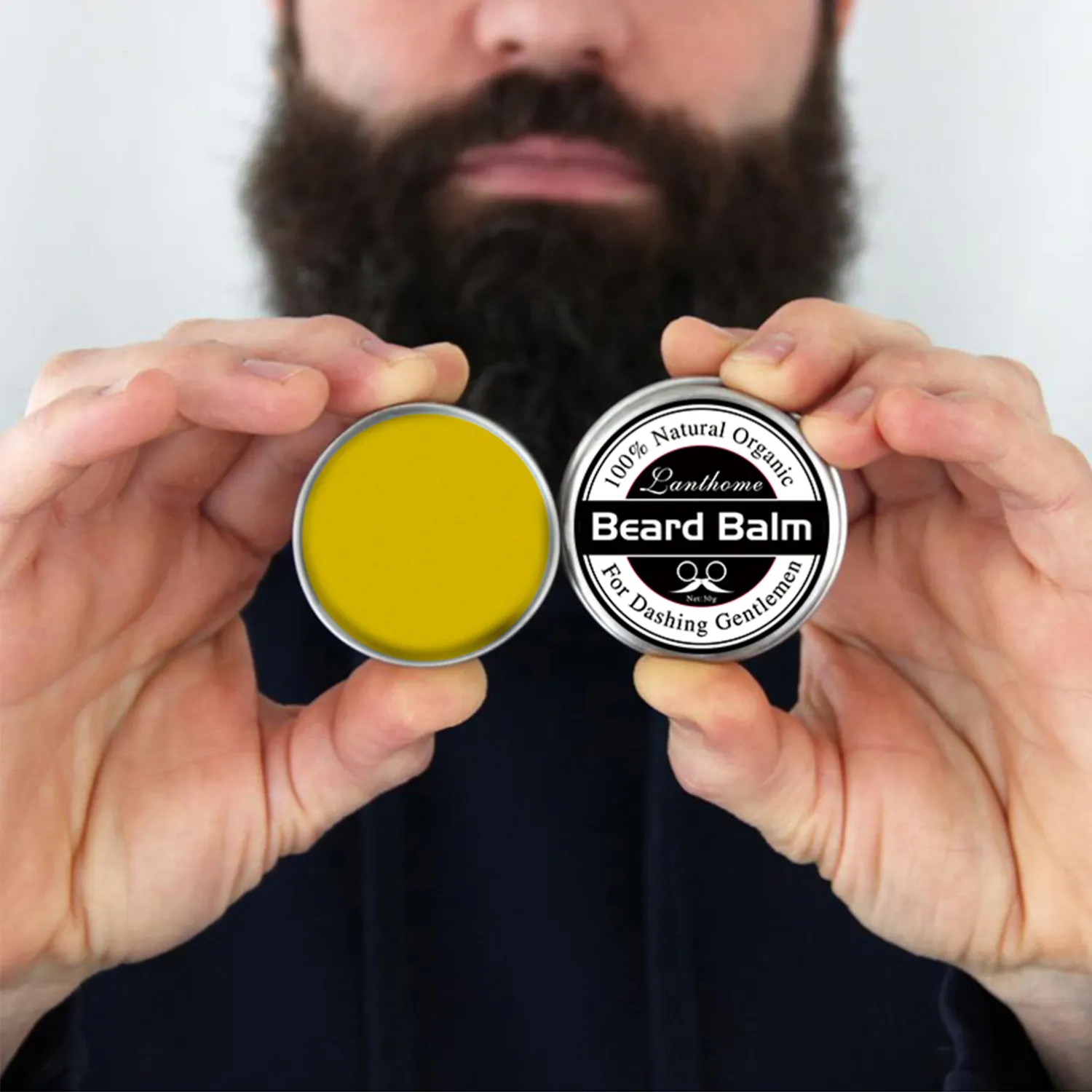 % 100% doğal ürün % sakal balsamı organik sakal balmumu sakal 30g cildi besler