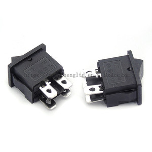 Rocker anahtarı 15x21mm 4 Pin 2 pozisyon 10A 125V 6A 250VAC 15*21mm kapalı siyah Push Button güç anahtarı - Product Image 5