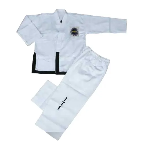 Kimono de Taekwondo con cuello de pico para mujer, Kimono de taekwondo, color negro, superligero, para Coatch, Taekwondo, Master, dobok