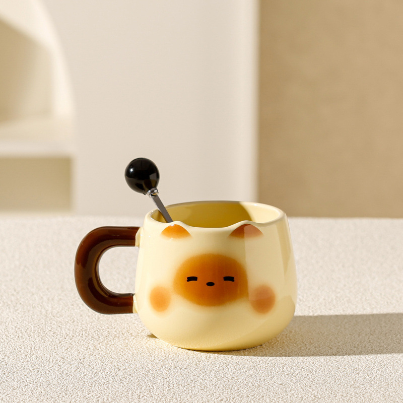 Sonrisa gato (taza con cuchara)