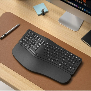 Teclado dividido ergonómico retroiluminado blanco Teclado inalámbrico 2,4G con reposamuñecas Teclado recargable para Windows/Mac - Product Image 1