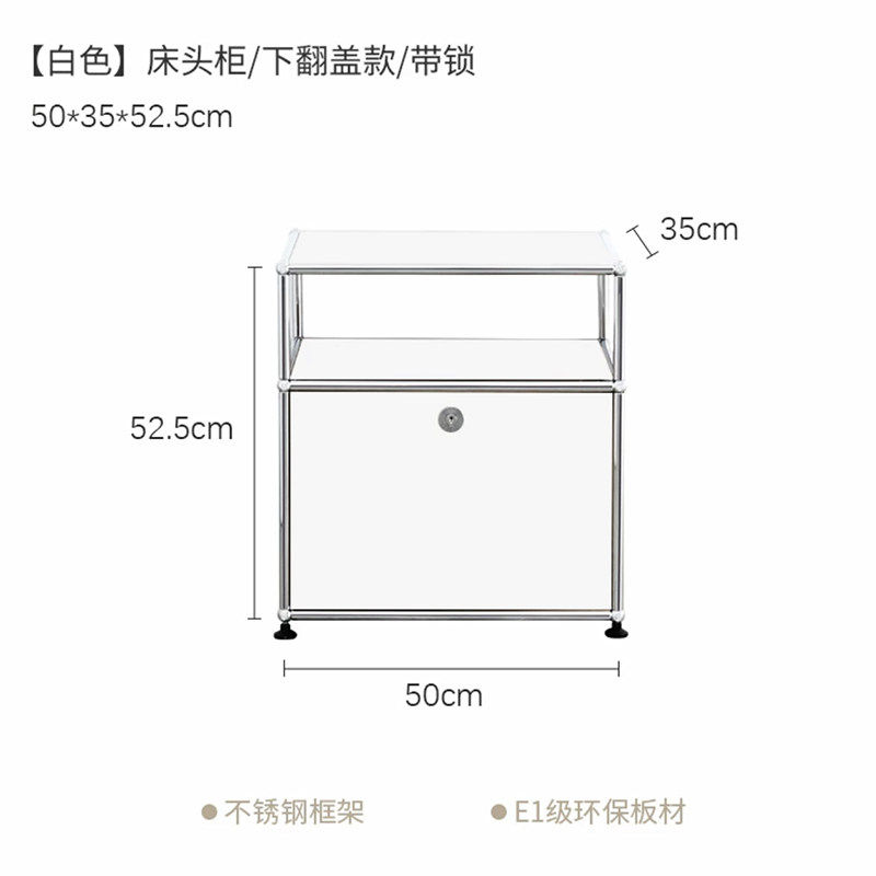 Table de chevet blanche style b