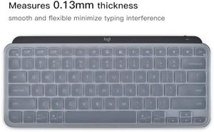 Para Logitech MX Keys Mini Protector de piel de silicona transparente con función impermeable cubierta de teclado iluminada inalámbrica - Product Image 6