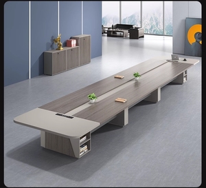 批发工厂定制尺寸现代木制办公家具会议桌交流桌 - Product Image 6