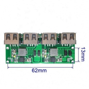 4 USB出力9V12V 24Vから5VDCオンボード充電6Aステップダウンモジュール複数出力 - Product Image 1