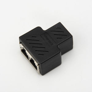 Ethernet 1 a 2 Enchufe hembra Conector RJ45 Enchufe Adaptador de red Lan Ethernet - Product Image 2