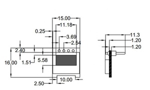 0,49 Zoll IIC I2C OLED-Anzeige modul 0,49 "Mini-OLED-Bildschirm auflösung 64 X32 SSD1315 Weiß 3,3 V 4Pin für Arduino