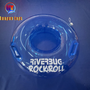 Nuovo design Logo personalizzato stampa Clear Wave Pool Float Lazy River Tube Water park blue piscina gonfiabile floating raft rider floaters - Product Image 4