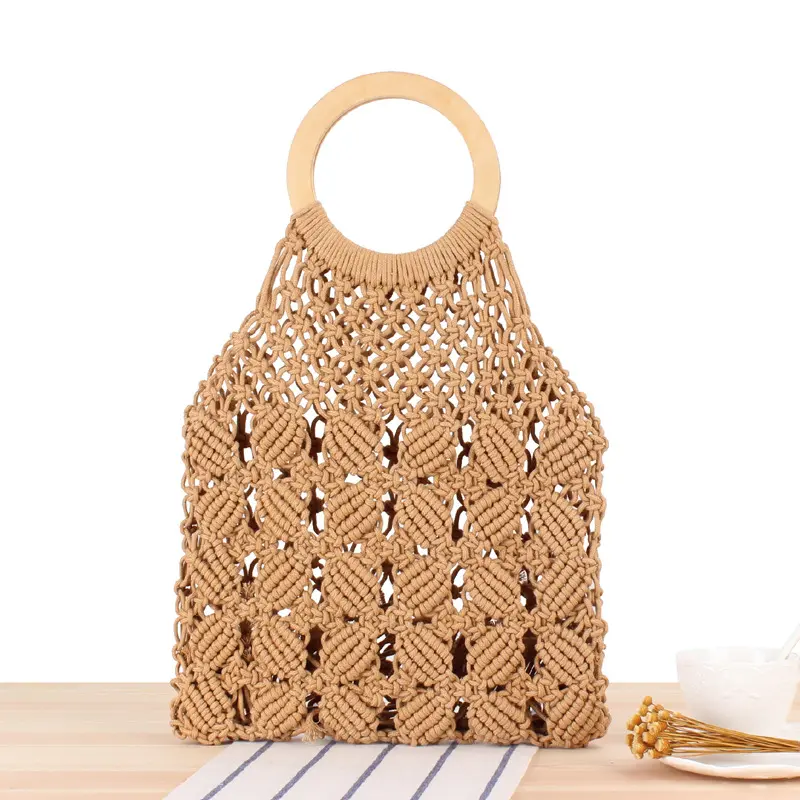 2023 nuove borse macrame borse borsa macrame disegni borsa fatta a mano macrame W1759