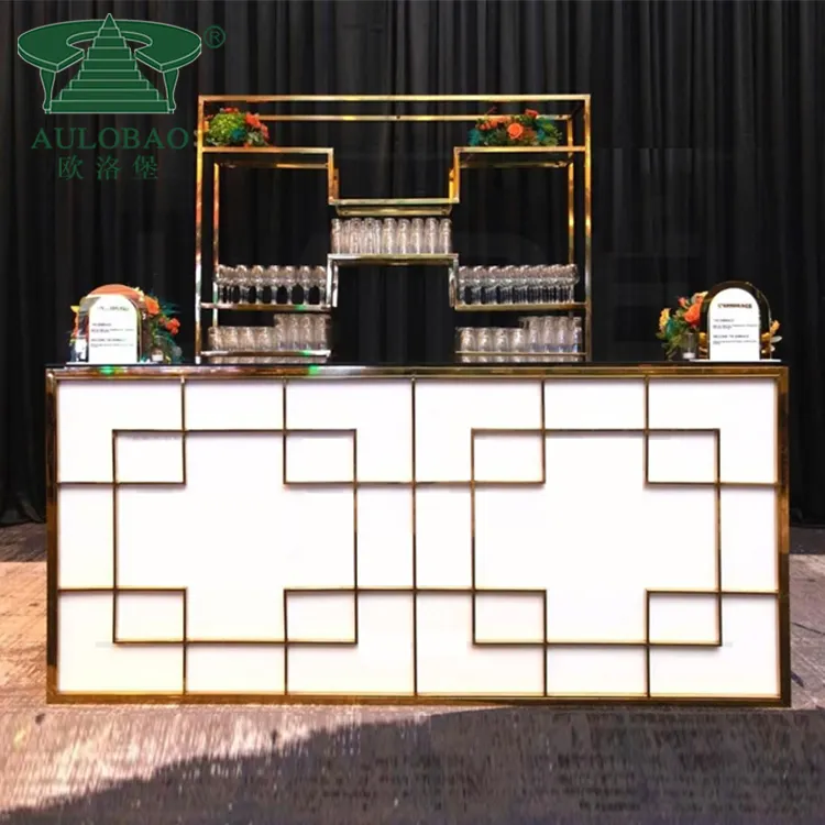 Commercial event furniture modern design stainless steel bar counter design