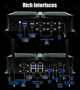 Sin ventilador Industrial X86 Mini PC I5 8250u I3 8130u 2xi225-v 2,5G Lan 6COM GPIO HD VGA 4USB3.0 4USB2.0 4G WiFi Robusto Itx Computadoras - Product Image 3