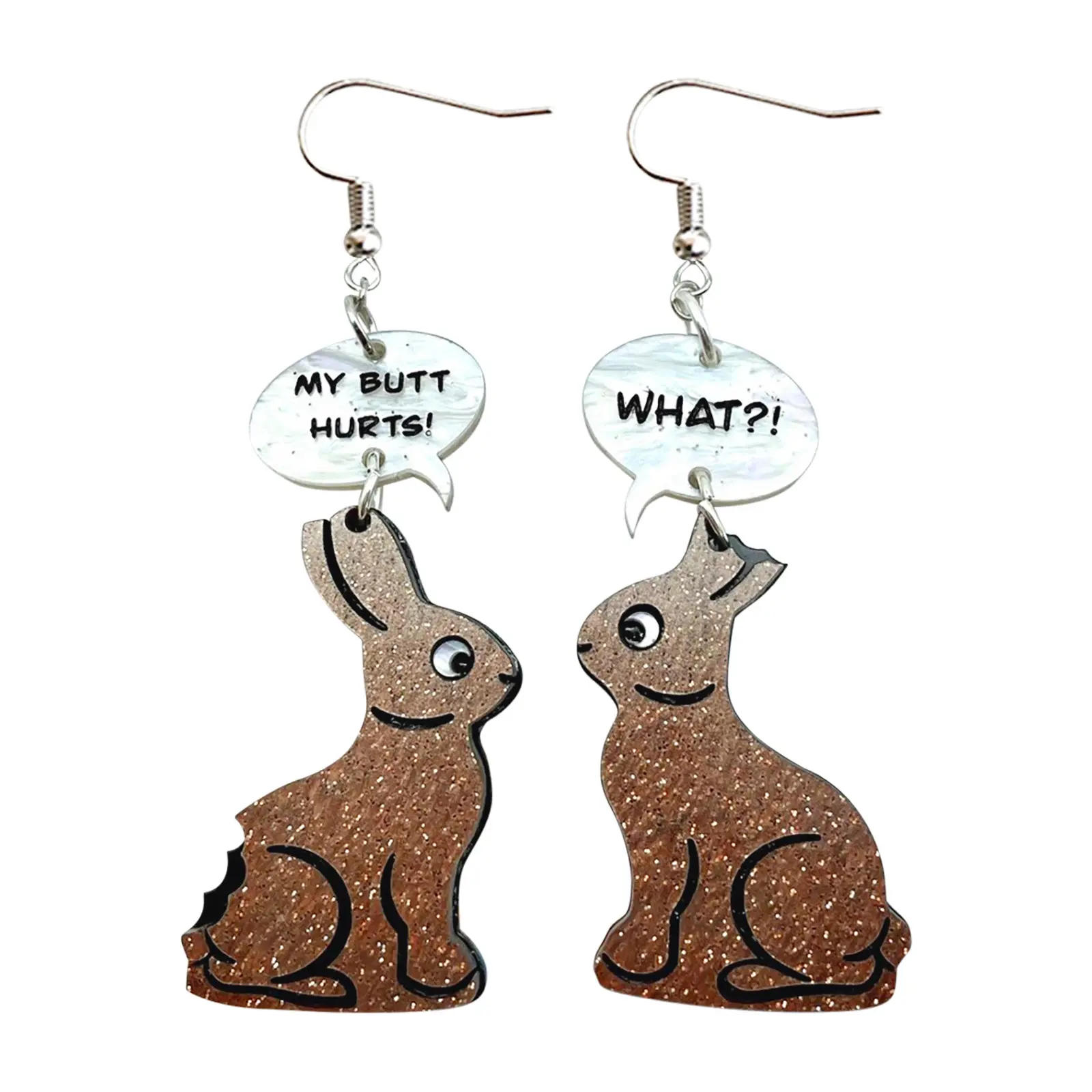 Creativo divertente pasqua cartone animato coniglietto coniglio orecchini acrilici simpatici animali lettere orecchini per ragazze donne regali gioielli per feste 2023