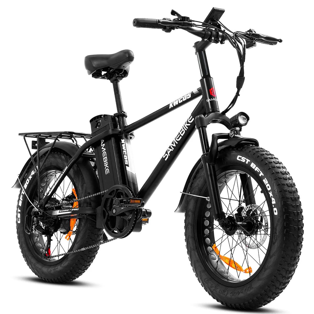 SAMEBIKE OEM 750W 48V 13Ah Batería grande 20 pulgadas 7 velocidades Mountain Fat tire e bike para desplazamientos