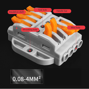<span class=keywords><strong>4</strong></span>ピン<span class=keywords><strong>4</strong></span>極ユニバーサルコンパクトスプライスコネクタ導体ワイヤーからワイヤーへの接続フィードスルー端子台