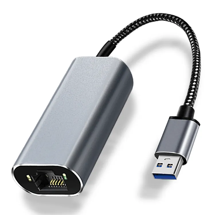 Aluminium Shell Nylon Braid USB 3.0 USB-C zu 1000 MBit/s Gigabit Rj45 Netzwerk karte Ethernet Adapter