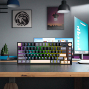 Teclado mecánico para juegos multimodo RGB, diseño de 81 Teclas tipo C con cable para conectividad Bluetooth 2,4G - Product Image 4
