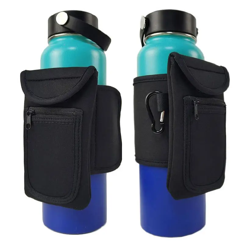 IGH uality-funda de botella de agua de 18oz con soporte para teléfono, funda impermeable con logotipo personalizado