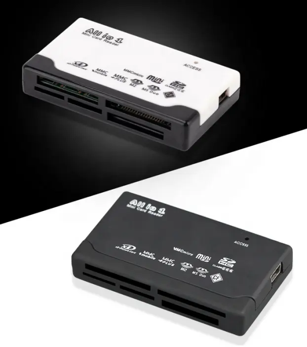 한 카드 리더에서 SD TF CF XD MS 메모리 카드 리더 공장 직접 공급 USB 2.0 모든 ABS 블랙 화이트 Idino 노트북 3 태블릿