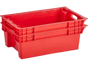 600*400*210mm Cheap <strong>Stack</strong> and <strong>Nest</strong> Plastic Produce <strong>Crate</strong> Freezer Box for Wholesale Storage and Transportation - Product Image 4