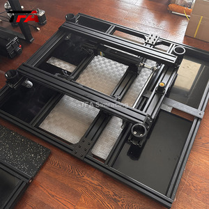 de conducción de coche con soporte de monitor único, kit de simulación de carreras de extrusión de aluminio negro, 4080 - Product Image 3