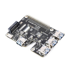 Cappello da PCIe a 3.2 USB Gen1 e M.2 per Raspberry Pi 5 supporta l'unità a stato solido protocollo NVMe espande le porte 3.2 USB 4 ch - Product Image 1