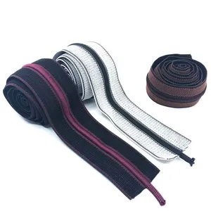 Venta de fábrica colorido 3cm cordón elástico personalizado tejido tira banda para ropa deportiva - Product Image 4