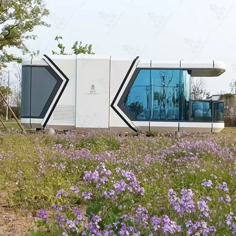 Rumah rumah Prefab Jepang Modern, rumah pantai Prefab futuristik mewah