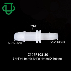JU PVDF臭氧1/4 “至3/16” 倒钩还原连接器双向减速器直通还原管接头 - Product Image 2