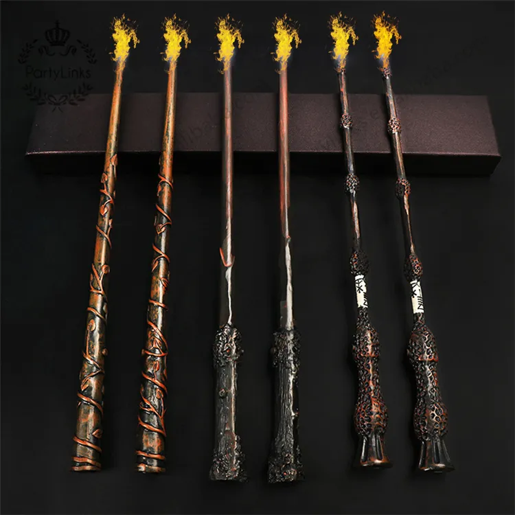 Harry Fire Shooting Wand Eletrônico Mágico Hermione Dumbledore Sirius Varinha Mágica para Crianças Brinquedos Presentes do Dia das Bruxas