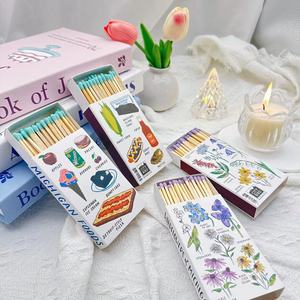 Kutular tasarlanmış kağıt kutulu maçlar özel zanaat hediye mum maçlar için siyah kırmızı renkli Matchboxes Logo kişiselleştirilmiş maç - Product Image 4