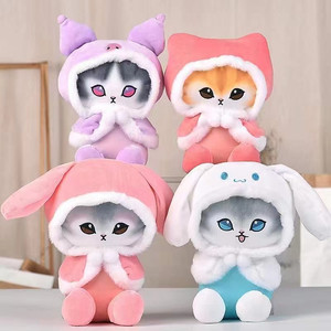 Kawaii קריקטורה חתול דבורה תות כריש צעצוע תליון בד כותנה רך טדי דוב עבור הרפתקאות יער!