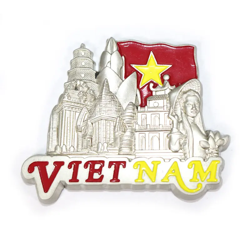Imán de nevera de recuerdo turístico de Vietnam