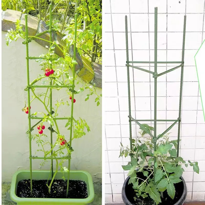 Jogo de jardim montado com conector, planta de tomate ajustável gaiola de suporte