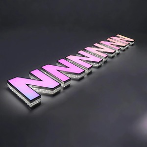 Tùy chỉnh phía trước thắp sáng đục lỗ bên kênh chữ dẫn chiếu sáng ngoài trời cửa hàng dấu hiệu cho các công ty kim loại Acrylic - Product Image 5