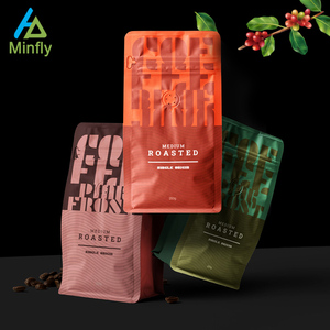 Minfly דיגיטלי הדפסה מותאם אישית עצמי איטום צד לעיטור פאוץ עם רוכסן עבור שטוח תחתון קפה חטיף מזון מיילר תיק - Product Image 5