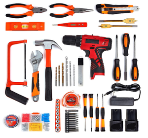 Hicen Tool Set with Drill 108Pcs Cordless Drill Household <strong>Power</strong> Tools Set with 16.8V Lithium Driver DIY Accessories Tool <strong>Kit</strong> - Product Image 2
