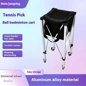 New chance Aluminium legierung Klappbarer Tennis rahmen Auto wagen Tragbarer mobiler Pickle ball Korb Trainings ausrüstung Paket 150-Ball - Product Image 2