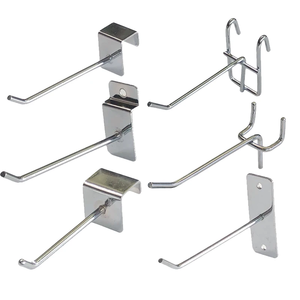 Supply Grid Panel Metal Wire Display Rack Customized <strong>Size</strong> Clothes Hanging Wall <strong>Hook</strong> Pegboard Slatwall <strong>Hooks</strong> Wire <strong>Hook</strong> - Product Image 1