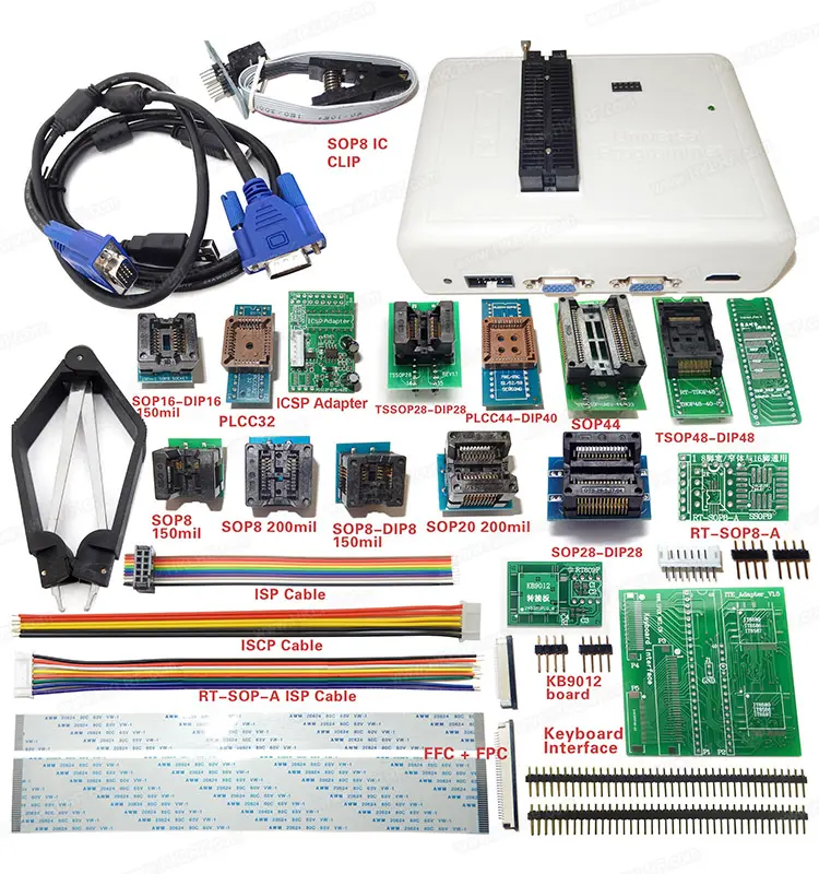 โปรแกรมเมอร์ IC สากล RT809H + 21 SOP อะแดปเตอร์ EMMC-NAND แฟลชโปรแกรมเมอร์