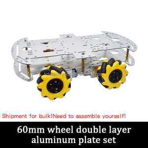 2WD/4WD telaio auto intelligente in lega di alluminio in metallo robot motore intelligente Robot auto telaio Kit velocità Encoder scatola batteria