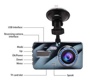 Small Hidden Camera for Cars 8G Dash Cam Cameras 4&quot;G Sensor Car Video Recorder Front and Inside Dash Cam With Wifi - Product Image 3
