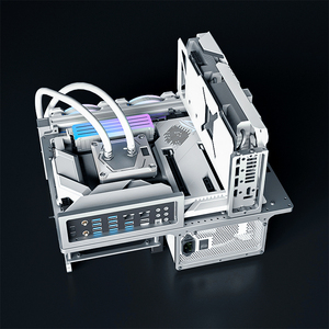 Socooler Top Fashion ATX PC Gabinete Aerometal Alumínio <span class=keywords><strong>Case</strong></span> Gamer com RTX 4080 SUPER GPU Usado, mas em Excelente Estado